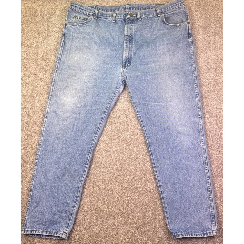 Wrangler Authentic Jeans Mens 46x30 Blue Denim Straight Leg Vintage Made in USA